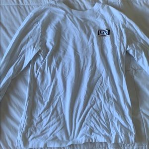 White long sleeve vans shirt